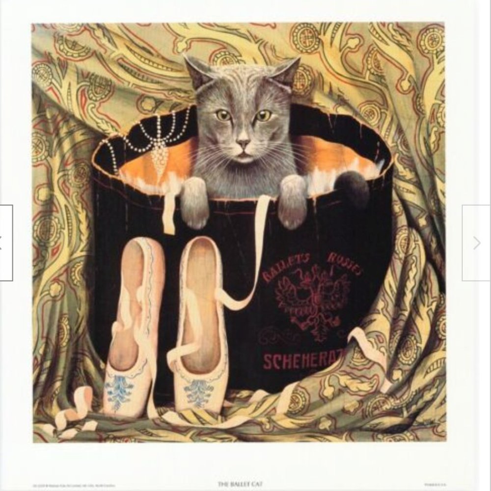 The Ballet Cat Print 13.5x14